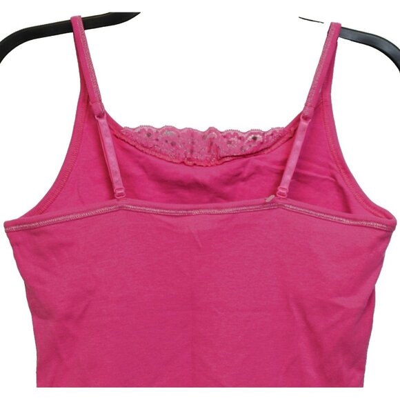 Y2K Limited Too Cami Tank Top 18 Rhinestone Silver Lace Neck Jr Pre-Teen Retro - Picture 6 of 8